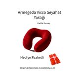 Armegeda Kırmızı Memory Foam Boyun Destekli Seyahat Yastığı – Ortapedik Boyunluk U Şekilli