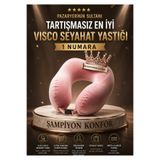 Armegeda Pembe Memory Foam Boyun Destekli Seyahat Yastığı – Ortapedik boyunluk 212-U Şekilli