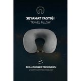 Armegeda Sıradışı Tasarımlar Armegeda Visco, Seyahat, Boyun, Yastığı, Rahat, Uyku, Gri Kadifemsi