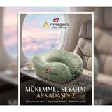 armegeda sıradışı tasarımlar Kalpli Armegeda Visco Seyahat Yastığı 212 Özel 14 Şubat Serisi Mor-Stokla Sınırlı - 27 x 25 x 10 cm