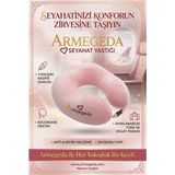 armegeda sıradışı tasarımlar Kalpli Armegeda Visco Seyahat Yastığı 212 Özel 14 Şubat Serisi Mor-Stokla Sınırlı - Pembe