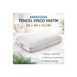 Armegeda Tencel Visco Ortopedik Yastık 60x40x15 cm Boyun Destekli Memory Foam Yastık ARM-VSY-MYDREAM-TENCEL