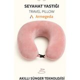 Armegeda Visco, Seyahat, Boyun, Yastığı, Rahat, Uyku,Pembe. Kadifemsi Yastık