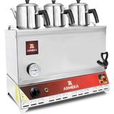 Armeka 40 Litre Kapasiteli Çay Kazanı Çelik Malzemeden Üretilmiş Musluklu ve Pleytsiz - Metal