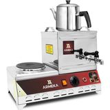 Armeka Bordo 10 Litre Çay Kazanı Elektrikli Pleytli Çay Kazanı Çay Ocağı Demlik dahil Metal 220 - 240 V