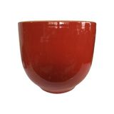 Armenbotanik Kırmızı Renk Sırlı , El Yapımı Tombul Toprak Saksı (30*27 Cm) - 30 x 27 cm