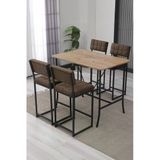 Armens Life Mobilya, Lojistik & Elektronik Ticaret Armens Life Mobilya, Lojistik & Elektronik Ticaret Retro Mutfak Bar Masa 4 Sandalye Ve 1 Ceviz Bar Masa (70X110x92) Sandalye (65 Cm)
