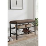Armens Life Mobilya, Lojistik & Elektronik Ticaret Lotus Metal Modern Ayakkabılık, Bank, Yatak Ucu, Organizer, Oturak,Puf 3 Katlı 30x70 Keten Kumaş