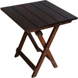 Armes Ev Concept Ahşap Katlanabilir Mutfak, Balkon, Ev ve Kamp Masası 60X60 cm - Portatif Kare Masa - Ceviz - 50 x 50