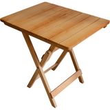 Armes Ev Concept Ahşap Katlanabilir Mutfak, Balkon, Ev ve Kamp Masası 60X60 cm - Portatif Kare Masa - Naturel - 50 x 65