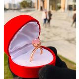 Armes Pembe Lotus Çiçeği Ayarlanabilir Kadın 925 Ayar Gümüş Yüzük