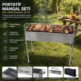 Armia Barbekü Mangal Portatif 70CM Ayaklı Standlı Paslanmaz