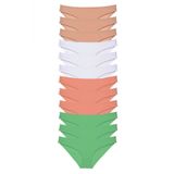 Armin Loretta 12 Adet Gri Beyaz Pudra Yeşil Süper Eko Set Likralı Kadın Slip Külot
