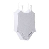 Armin Loretta 2 Adet İp Askılı Kadın Çıtçıtlı Body Beyaz ve Gri