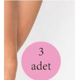 Armin Loretta 3 Adet Kadın Diz Altı Parlak Fit 15 Denye Ten Çorap