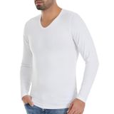 Armin Loretta 6 Adet Fanila Beyaz 485 Yıldız Erkek Bambu Uzun Kol T-Shirt