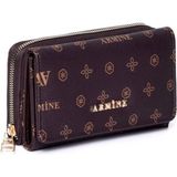 Armine 122 Baskılı Omuz Askılı Kahverengi Kadın El Çantası
