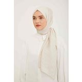 Armine 15-23004 Trend Açık Bej Geometrik Desen Pure Lina Şal