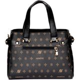 Armine 172 - Lazer Baskılı Omuz Çantası - 03148 - 27 x 20 x 13 - Siyah - Siyah