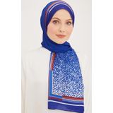 Armine 5368-07 Mavi Karışık Desen Şal