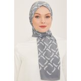 Armine 5762-06 Trend Defne Gri Beyaz Şal