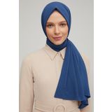 Armine 70x200 Koyu Indigo Trend Medine Ipeği Şal