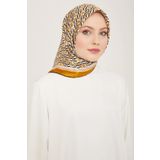 Armine 9149-04 Hardal Geometrik Desen Sura İpek Eşarp