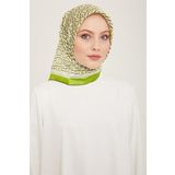 Armine 9149-54 Soft Yeşil Geometrik Desen Tivil İpek Eşarp