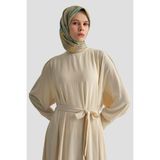 Armine Balon Kollu Elbise 25KD4013 Kum - 44