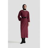 Armine Basic Triko Elbise 25KTD956 Bordo - 1