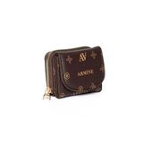 Armine C10 Mini Kahverengi Baskılı Kadın Cüzdan