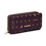 Armine C13 Baskılı Bayan Cüzdan - Kahverengi