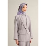 Armine Çiçek Desenli İpek Eşarp, 90x90, E25YA9324D02, Lila, kadın