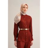 Armine Çiçek Desenli İpek Eşarp, Tek Ebat, E25YA9330D02, TURUNCU, kadın