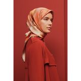 Armine Çiçek Desenli Saf İpek Twill Eşarp 9310D 33