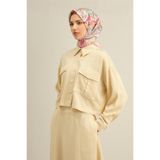 Armine Çiçek Desenli Saf İpek Twill Eşarp 9332D 82