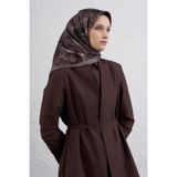 Armine Çiçek Desenli Saf İpek Twill Eşarp 9409D 82