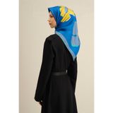 Armine Çiçek Desenli Saf İpek Twill Eşarp, Tek Ebat, SYR45692, Renkli, kadın
