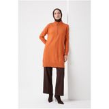 Armine Çiçek Desenli Triko Tunik 25KTD4111 Şeftali