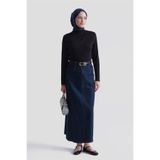 Armine Degaje Yaka Örme Rayon Bluz Siyah