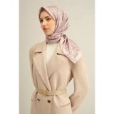 Armine Desenli Ipek Sura Eşarp 9352-82, Pembe