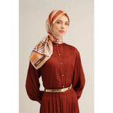 Armine Desenli Saf Ipek Sura Eşarp 9336-05, Çok Renkli