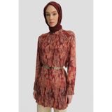 Armine Desenli Tunik BORDO