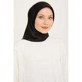 Armine Düz Siyah Nostalji Serisi Twill İpek Eşarp 0010-01NT