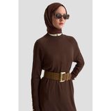 Armine Elbise 25KD7002 Acı Kahve