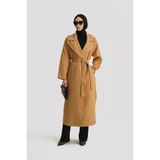 Armine Erkek Yaka Handmade Manto 24K8110 Camel - Kahverengi