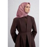 Armine Geometrik Desenli İpek Eşarp, Tek Ebat, E25KA9402D02, Pembe, kadın