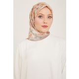 Armine İpek Eşarp 2024 Yaz - 9108-33 Krem Gri Sura