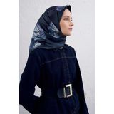 Armine İpek Eşarp 2026 Kış - 9419-56 Lacivert Twill