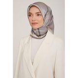 Armine Ipek Eşarp 8833D (Twill) (Nostalji)-38, Gümüş